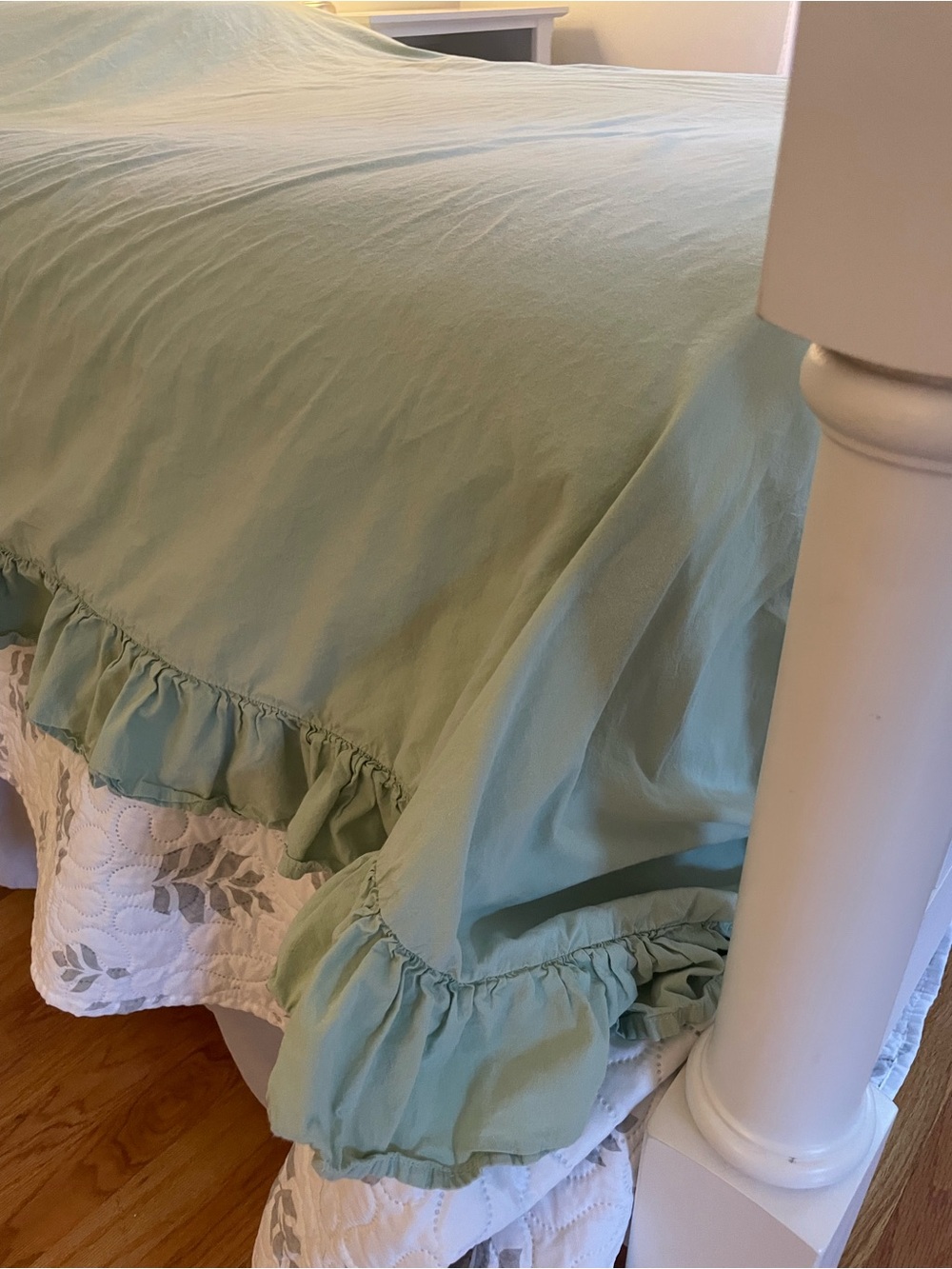 Soft Sage Ruffled Duvet Cover
